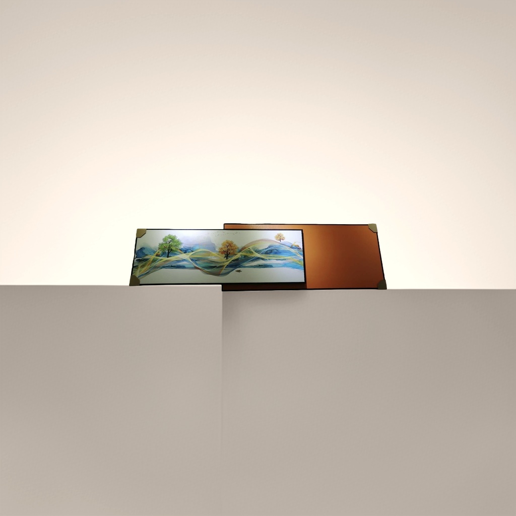 彩色抽象山水画主体油画布艺装饰画 客厅卧室软装壁画