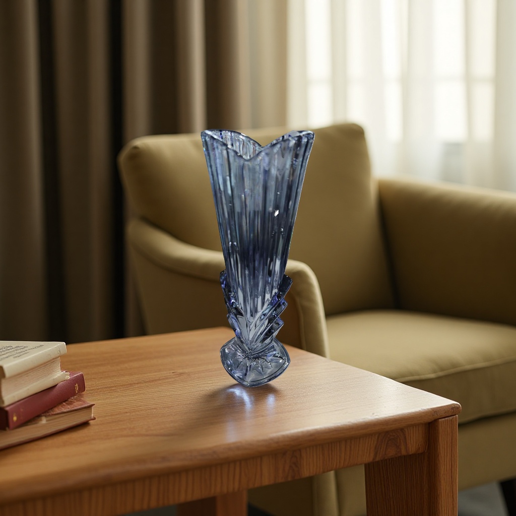 Jarrón de vidrio azul decoración de sala de estar y puesta viento nórdico simple alta apariencia horizontal jarrón insertado Specification image