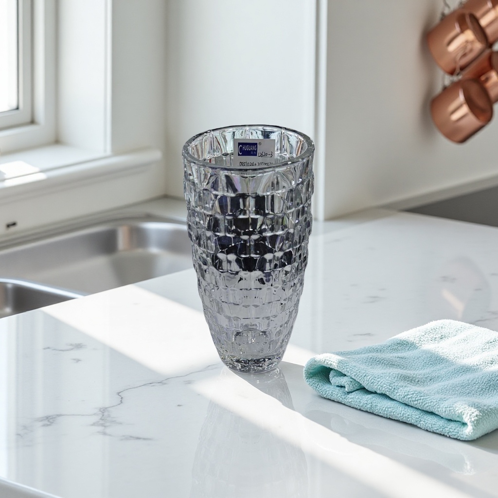 Jarrón de vidrio transparente sala de estar arreglos florales decoración piezas de alta borosilicato resistente al calor simple moderno Specification image