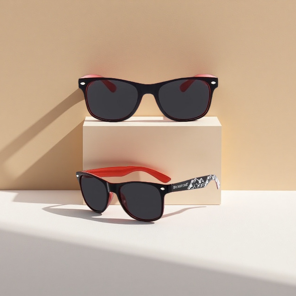 Marco negro gafas de sol rojo patas moda versátil polarizado gafas de sol unisex Application Scenario