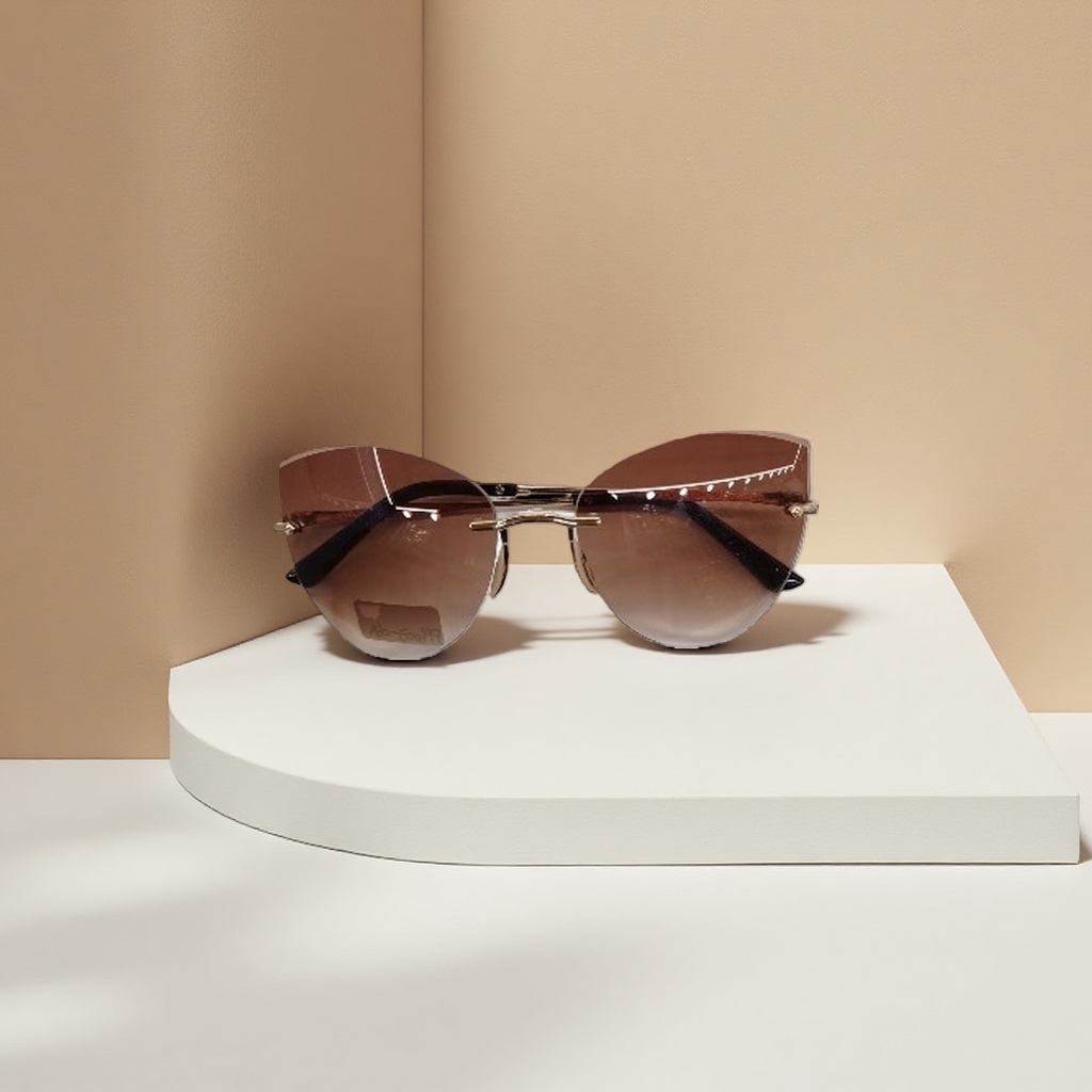 Brown gradient lens sunglasses, fashionable UV-resistant polarized sunglasses, suitable for both men and women