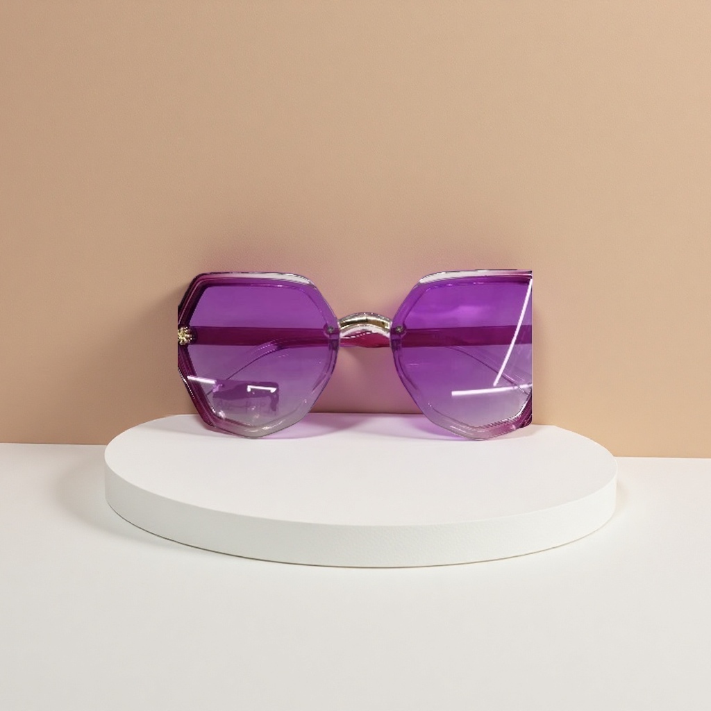 Purple gradient lens sunglasses, fashionable UV-resistant polarized sunglasses