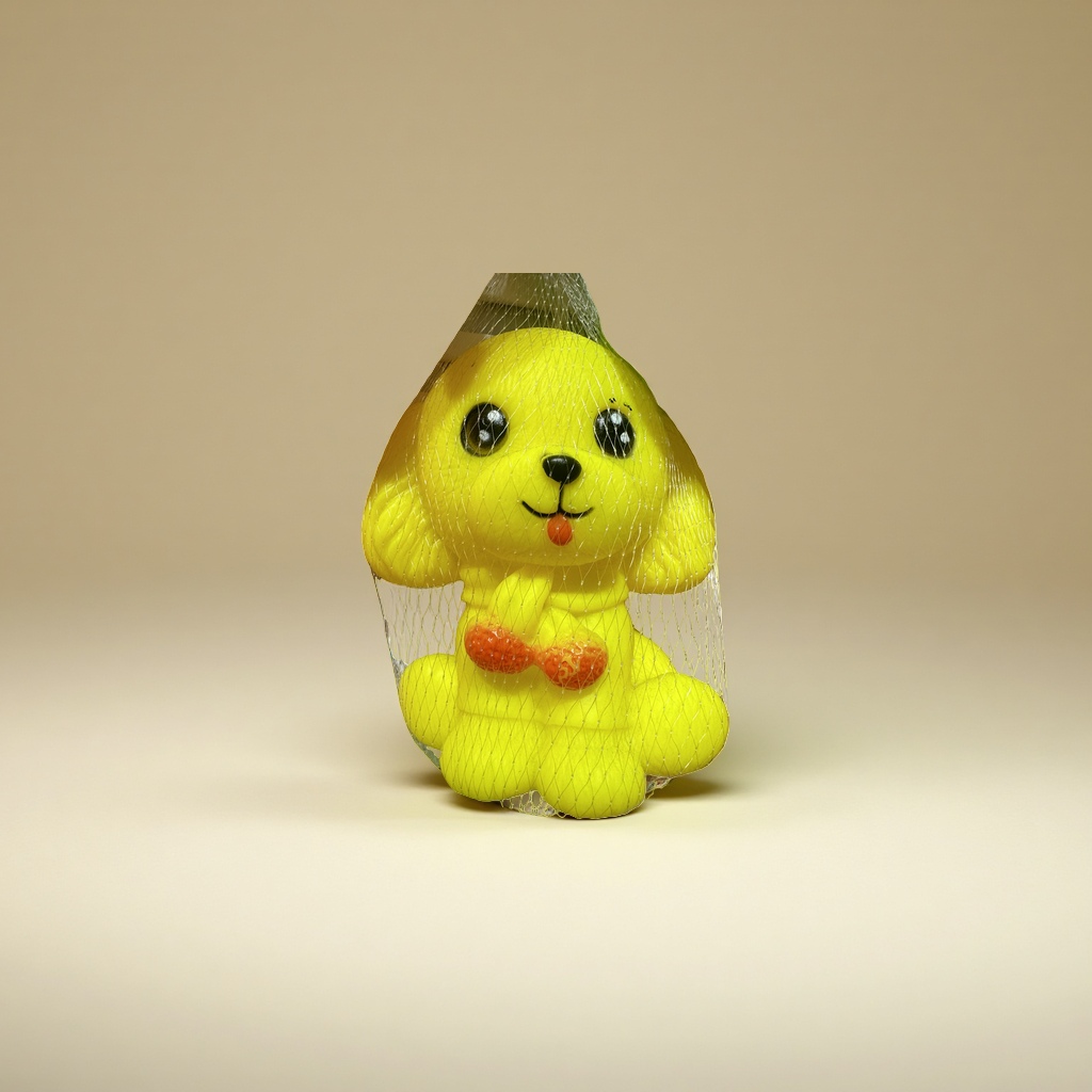 Yellow cartoon dog plush toys, cute dog figurines, indoor decorative items details Picture