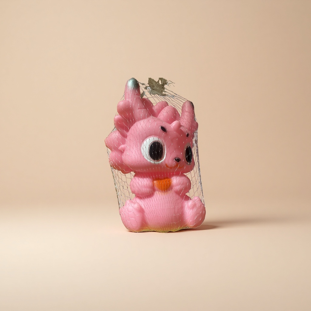Pink cartoon animal plush toys, cute and adorable pet dolls, children's educational and soothing dolls Specification image
