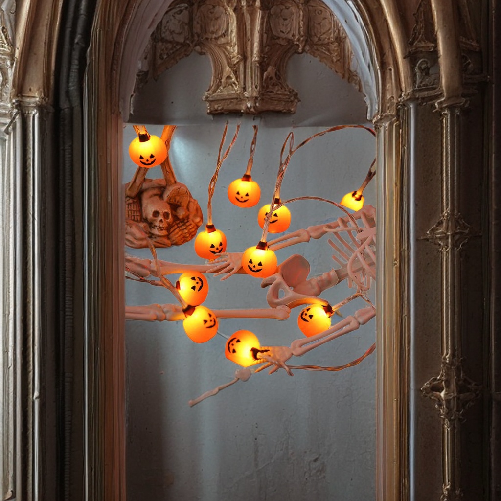 Luminous ghost-shaped light string, festival decoration atmosphere light, party home night light Specification image