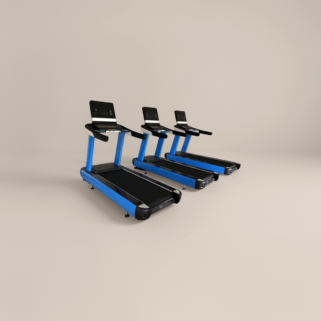 蓝色跑步机主体 家用静音折叠电动 treadmill 130kg承重