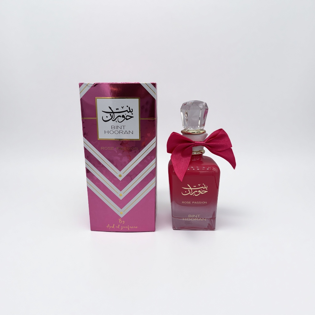 BINT HOORAN Golden Gift Box Transparent glass Perfume 100ml silver and gold packaging yellow and green gradient perfume liquid crystal bottle cap details Picture