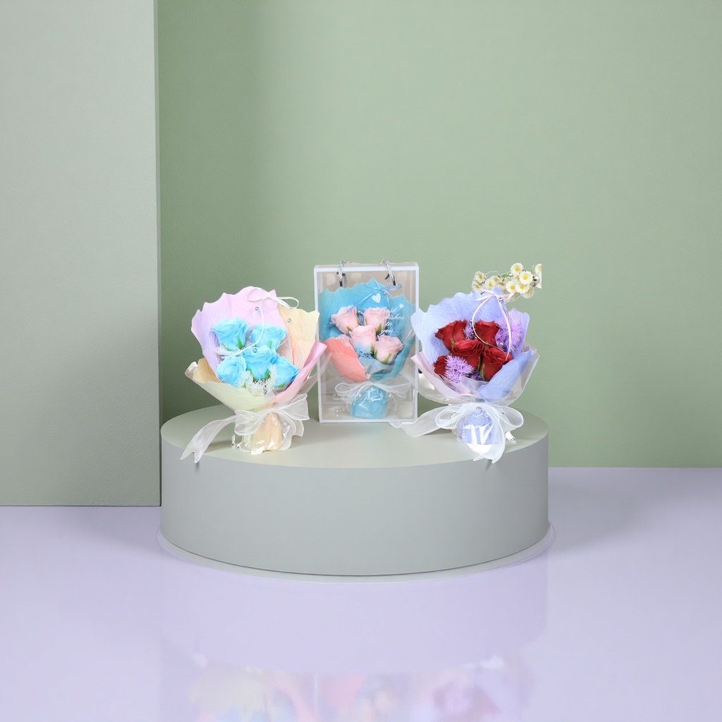 彩色香皂花束手工制作节日礼物女生闺蜜生日伴手礼