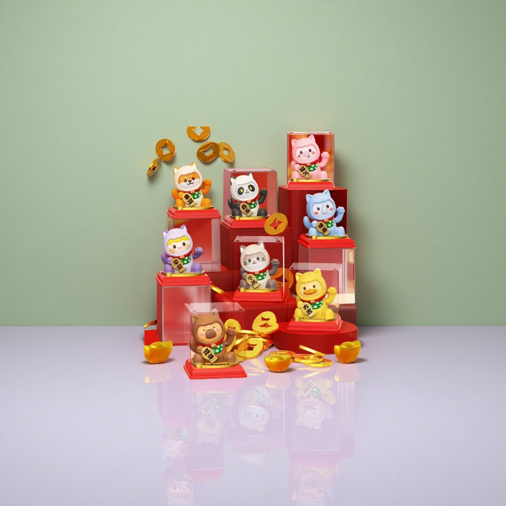 Colorful Maneki Neko toy main body decoration home decoration cute Maneki Neko cat details Picture