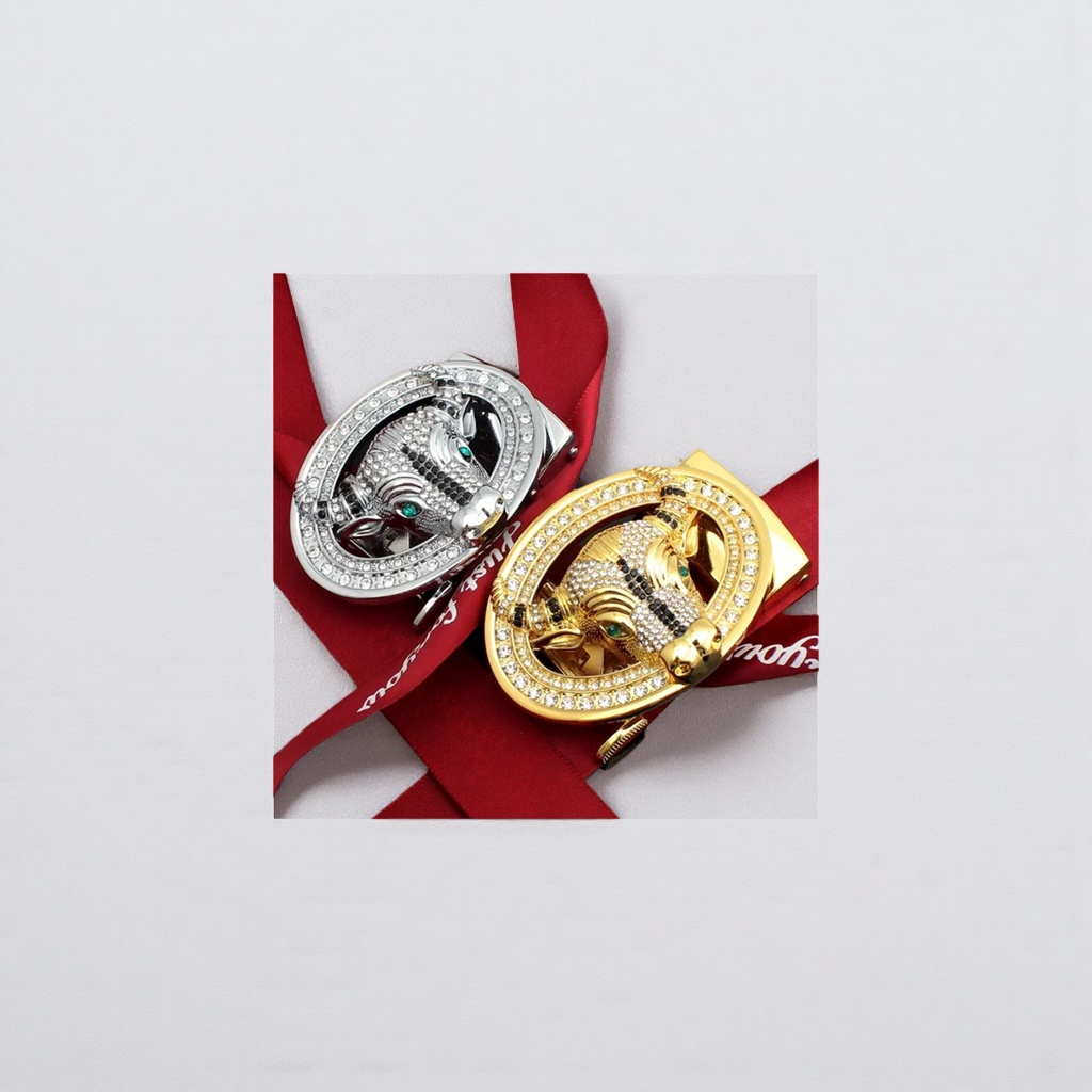 Diamantes en forma de toro hebillas cinturón de metal moda accesorios Specification image