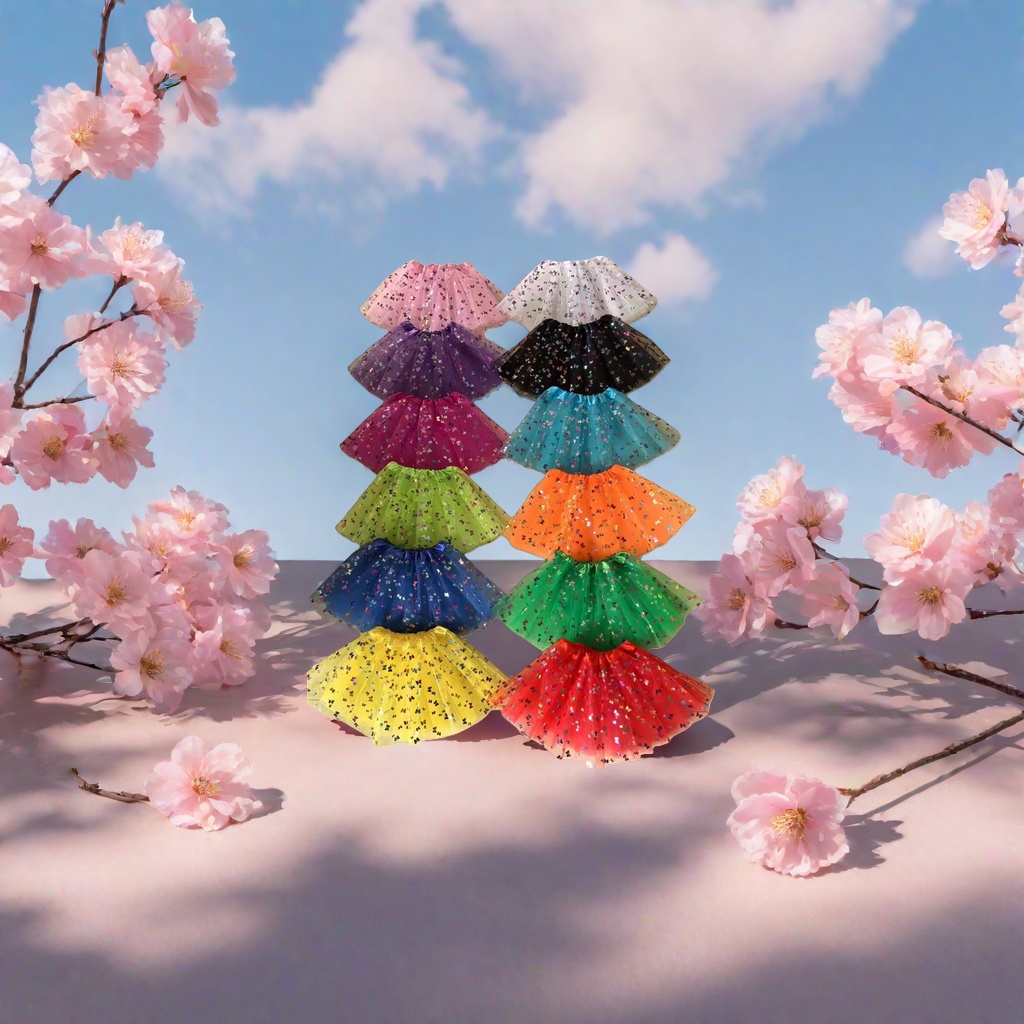 Colorful sequined bow puffy dress for girls, a sweet summer dress details Picture