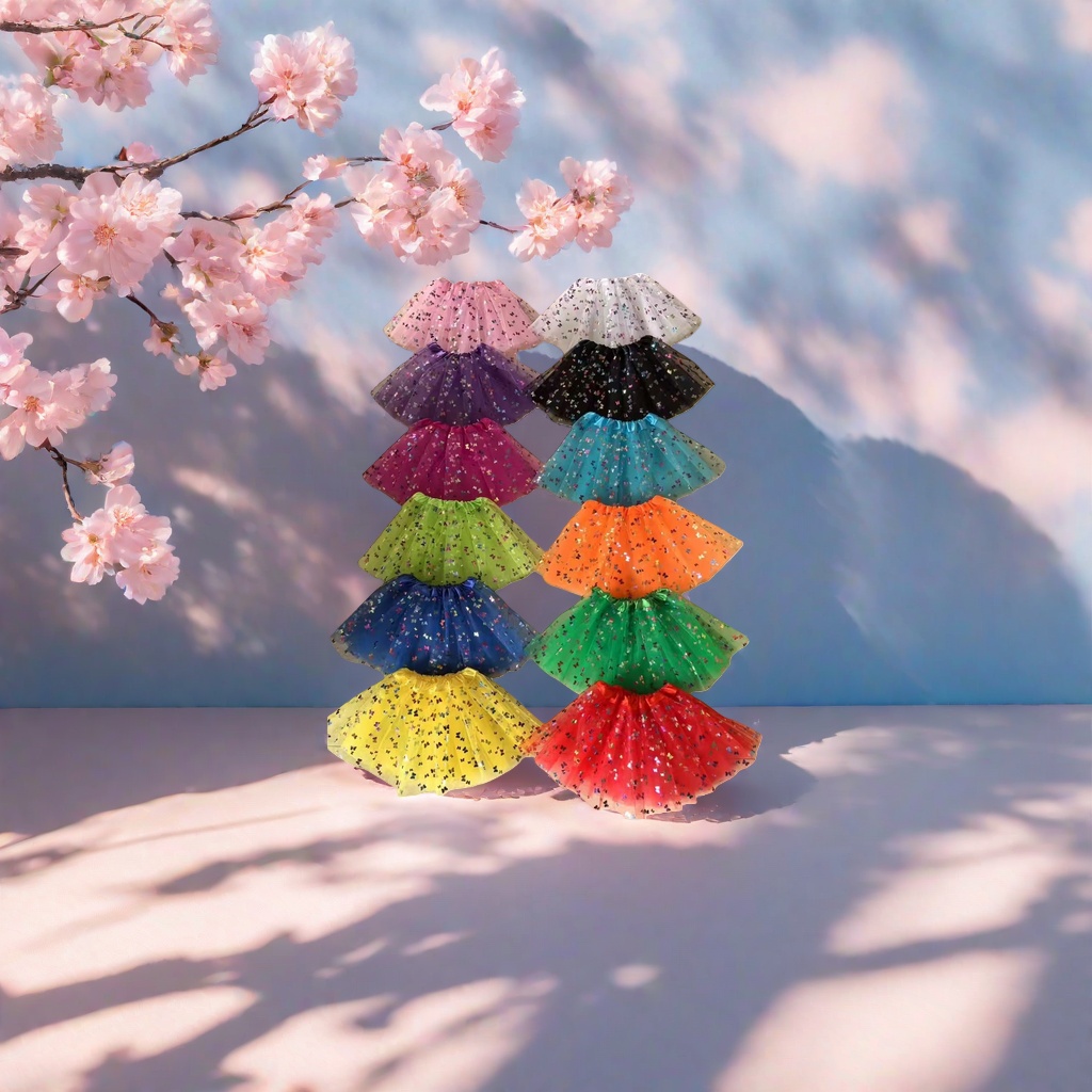 Colorful sequined bow puffy dress for girls, a sweet summer dress