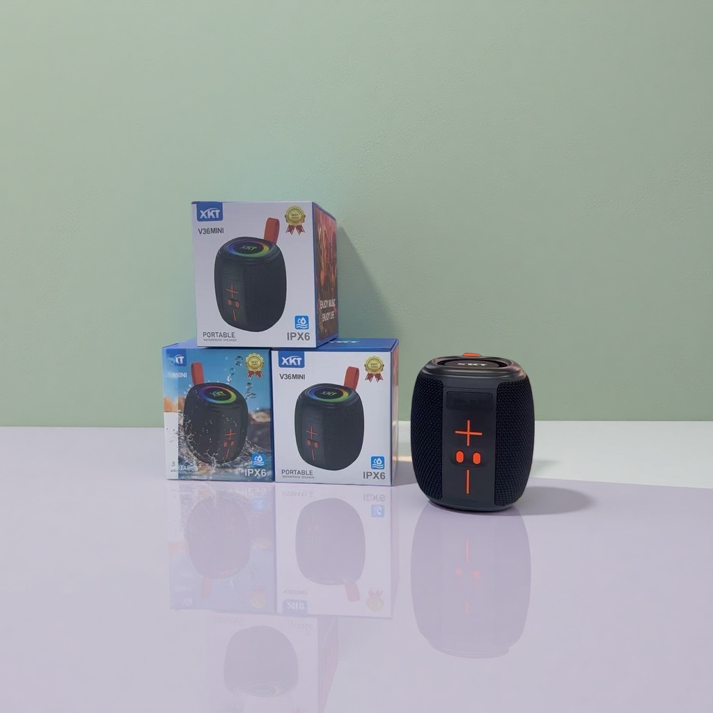 The main body of the color portable Bluetooth speaker supports wireless connection, is small, light and has high-fidelity sound effects details Picture