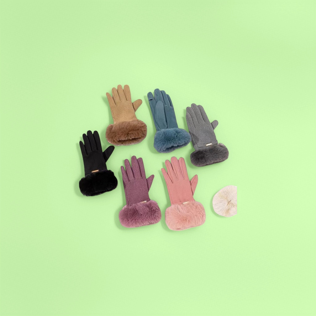 Guantes de peluche colorido para mujeres otoño-invierno cálido engrosado antideslizante puntas de dedos estilo de pantalla táctil Application Scenario