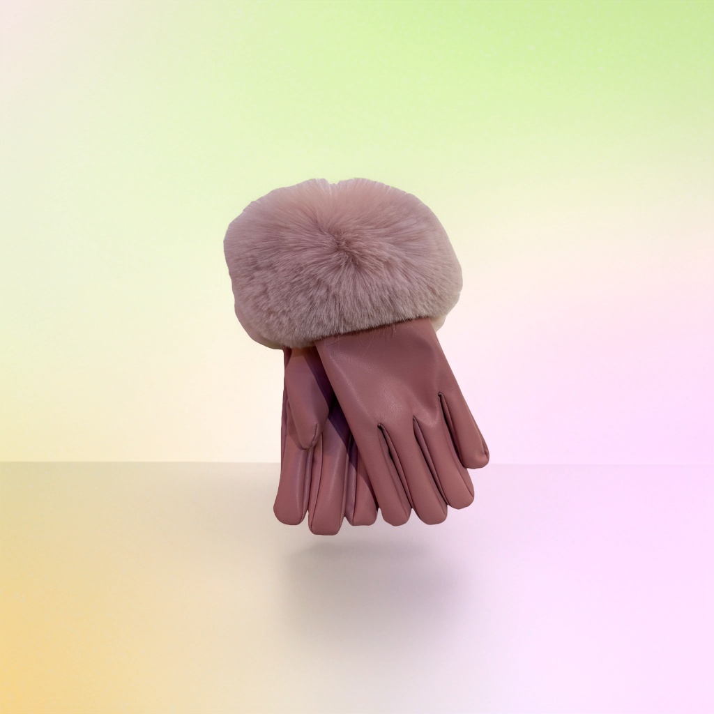 Rosa guantes de peluche para las mujeres otoño-invierno mantener caliente y engrosar protección contra el frío manos con pantalla táctil Application Scenario