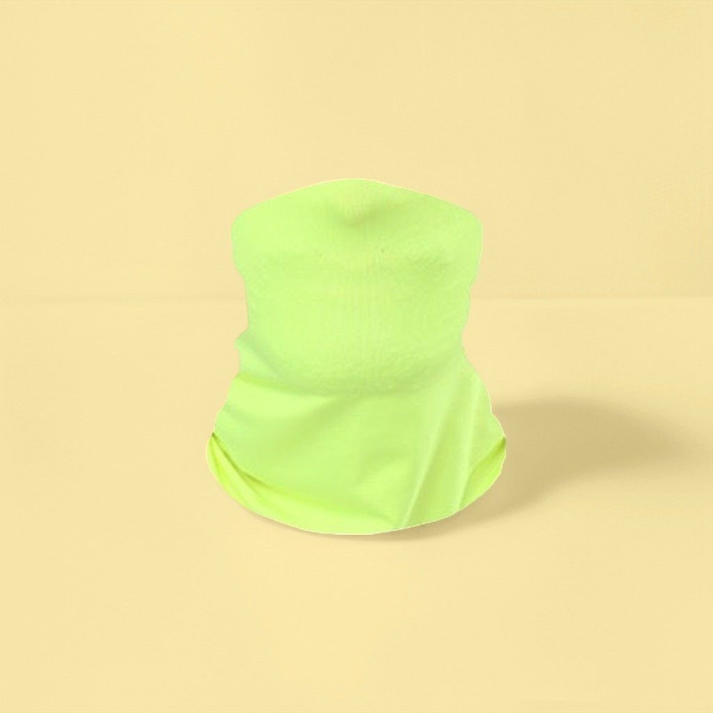 Fluorescent green ice silk scarf windproof all-in-one accessory