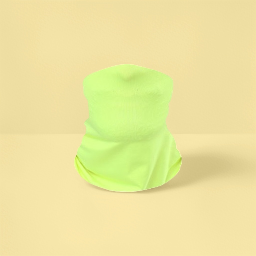 Fluorescent green ice silk scarf windproof all-in-one accessory details Picture