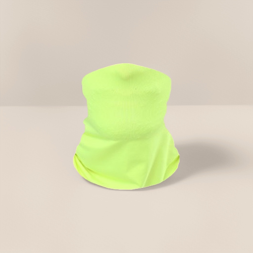 Fluorescent green ice silk scarf windproof all-in-one accessory Application Scenario