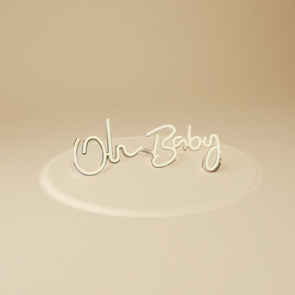 白色霓虹灯字OH BABY装饰灯串客厅卧室氛围灯