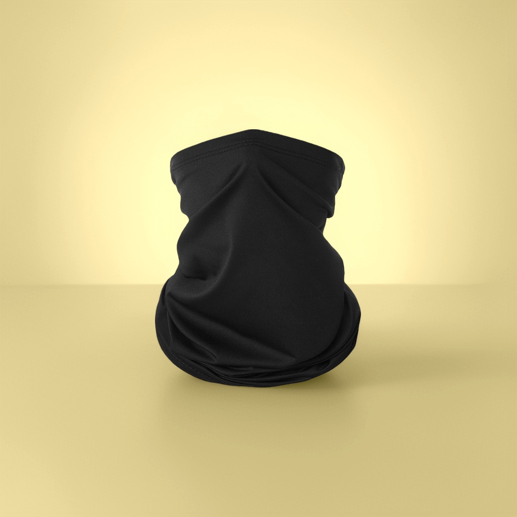 Black scarf for warmth, suitable for both men and women in autumn and winter
