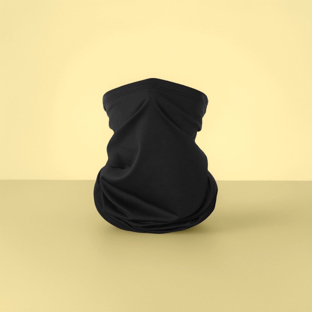 Black scarf for warmth, suitable for both men and women in autumn and winter details Picture