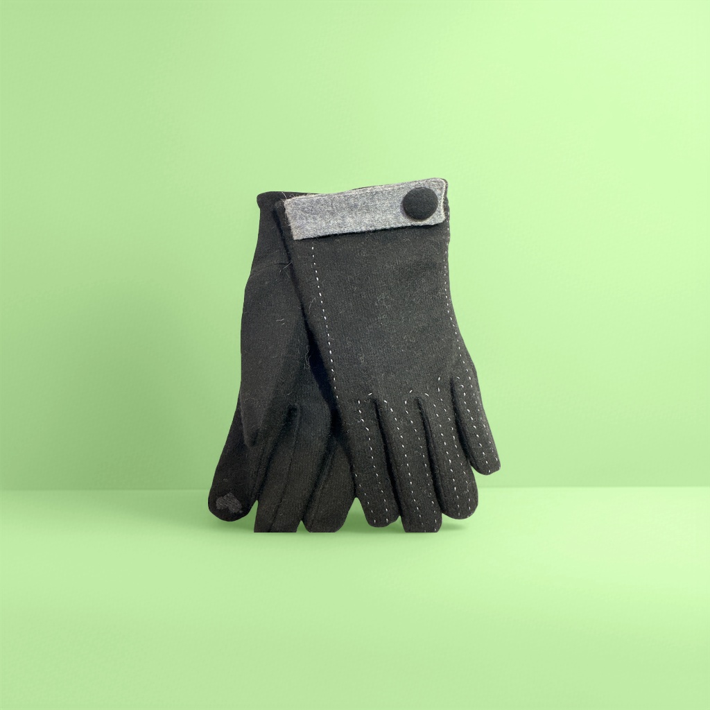 Black thickened warm gloves for both men and women, anti-slip and wear-resistant, suitable for outdoor cycling in autumn and winter Specification image