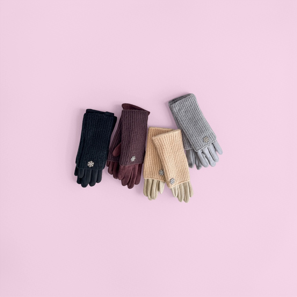 Five pairs of knitted gloves for both men and women, warm and anti-slip for autumn and winter details Picture