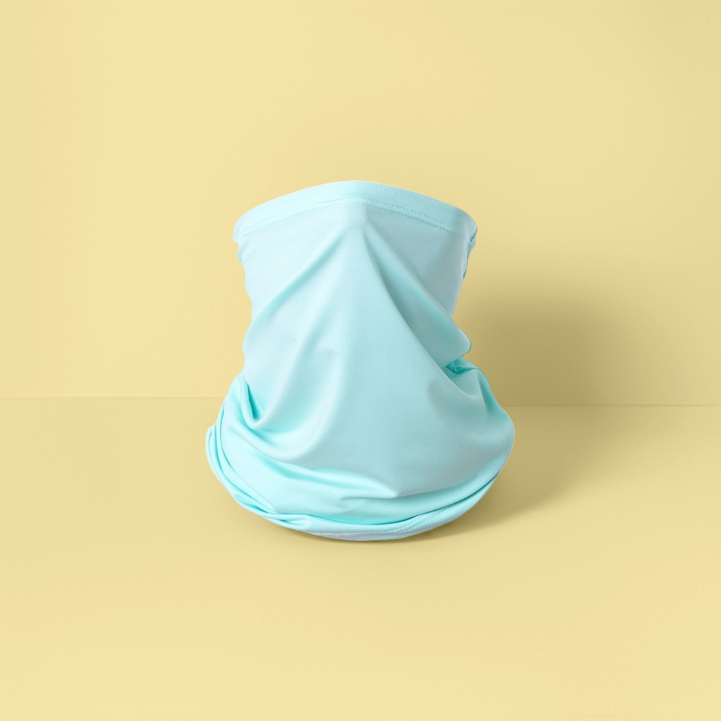 Light blue warm neck collar, suitable for both men and women, is a windproof and neck-protecting scarf for autumn and winter