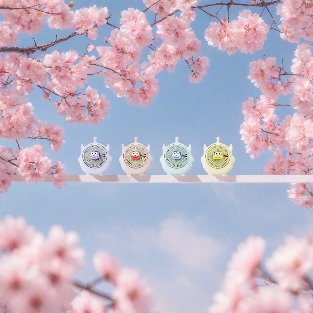 Colorful little monster Dudu desktop fan, a small silent desktop electric fan, brings cool air in summer Application Scenario
