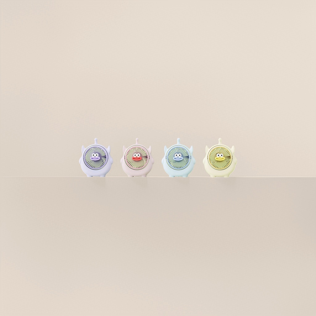 Colorful little monster Dudu desktop fan, a small silent desktop electric fan, brings cool air in summer Specification image