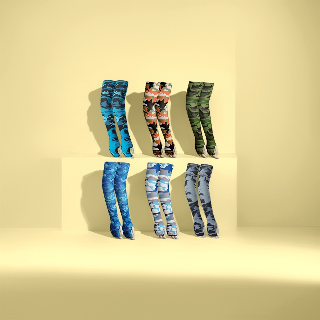 Camouflage pattern sports arm guards are breathable and anti-slip, suitable for both men and women