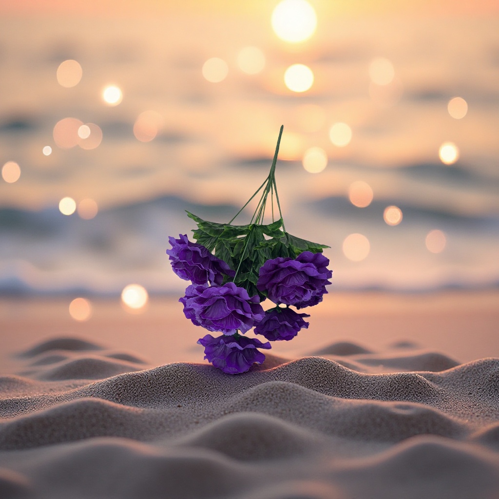 Purple artificial flower bouquets, artificial fresh flowers, living room decoration ornaments, wedding decorations