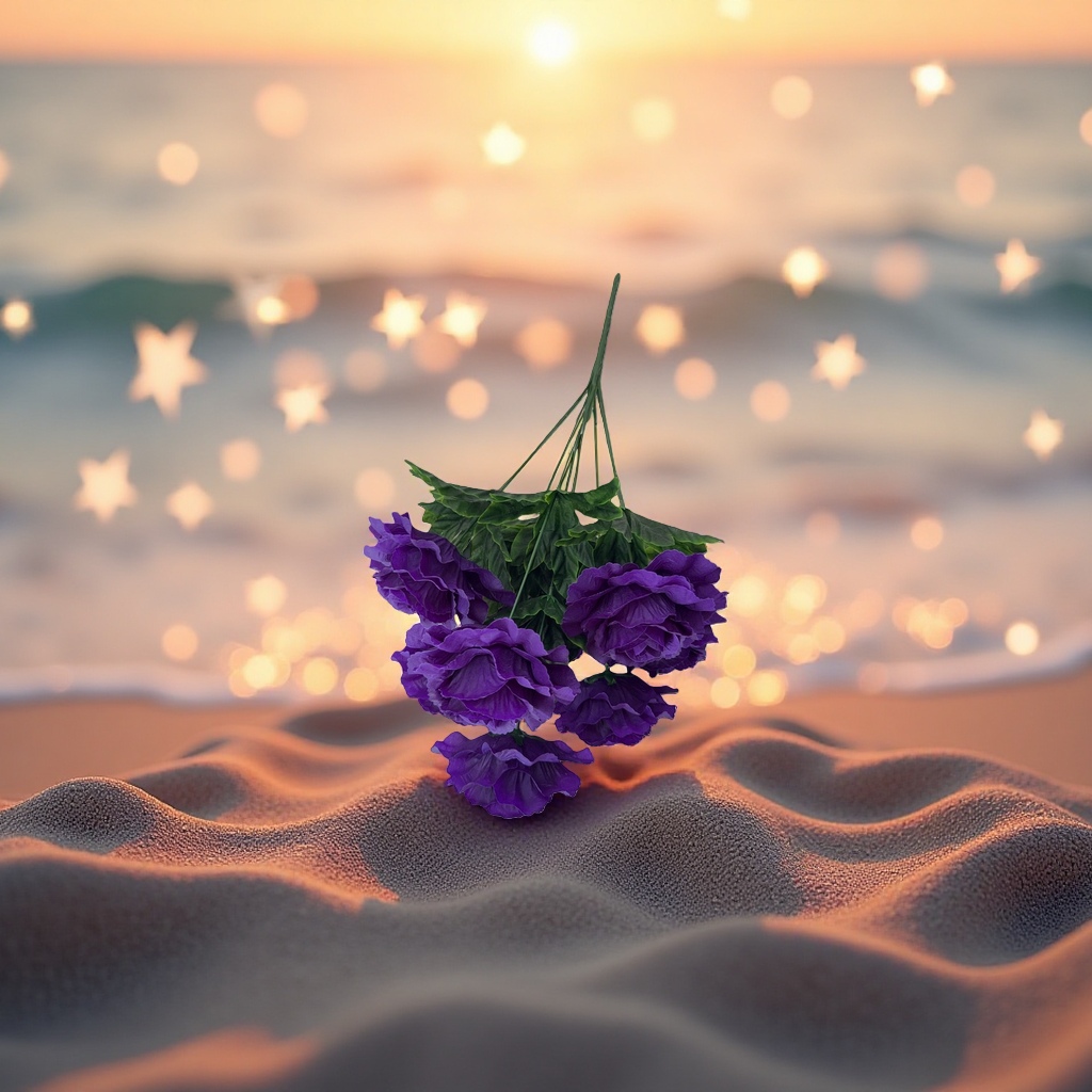 Purple artificial flower bouquets, artificial fresh flowers, living room decoration ornaments, wedding decorations Application Scenario