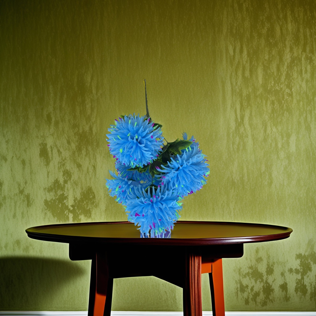 Blue artificial chrysanthemum bouquets are decorative floral arrangements for living rooms and bedrooms, as well as home flower arrangements Application Scenario