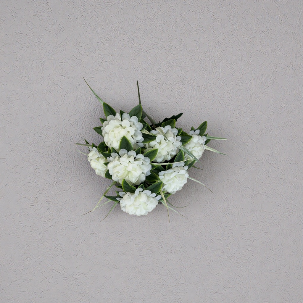 White artificial flower bouquets for living room and bedroom decoration, flower art ornaments, and preserved flower gift boxes details Picture