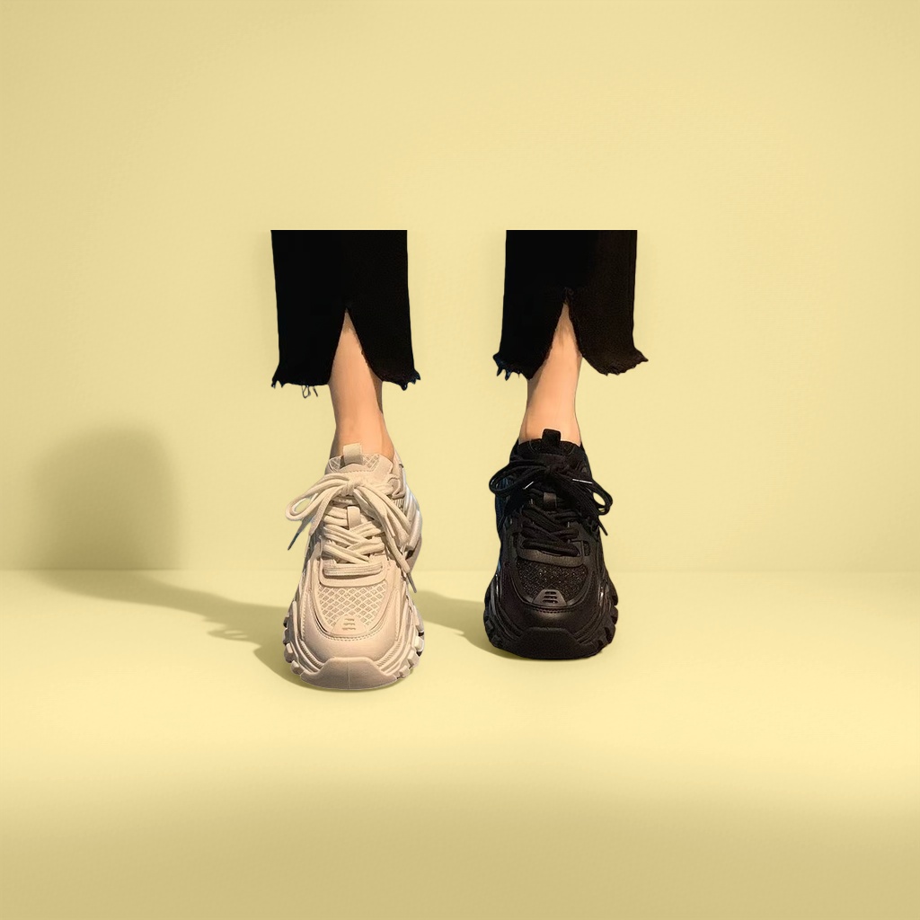 Women's casual ballet shoes, insole height-increasing sports single shoes, dance women's shoes Item Picture