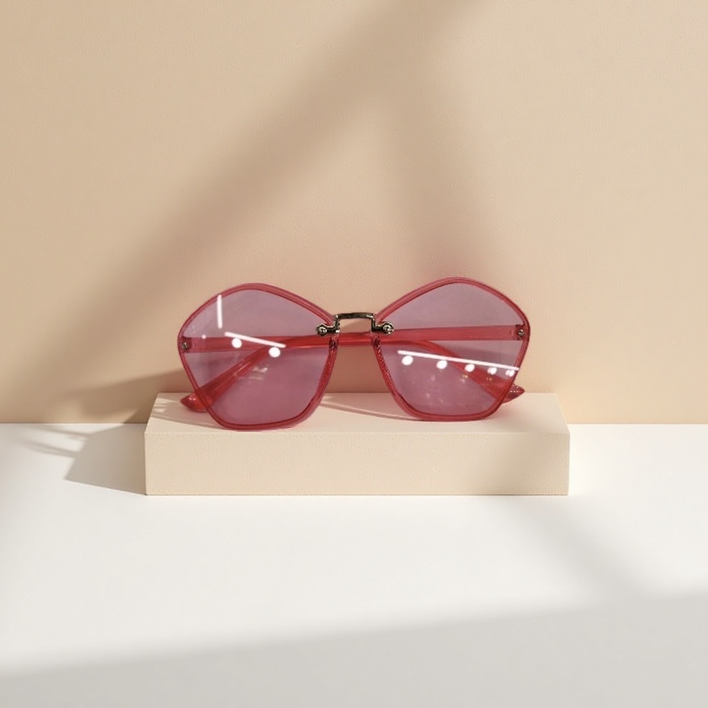 Gafas de sol rojas en forma de mariposa moda vintage anti-uv polarizado shades details Picture