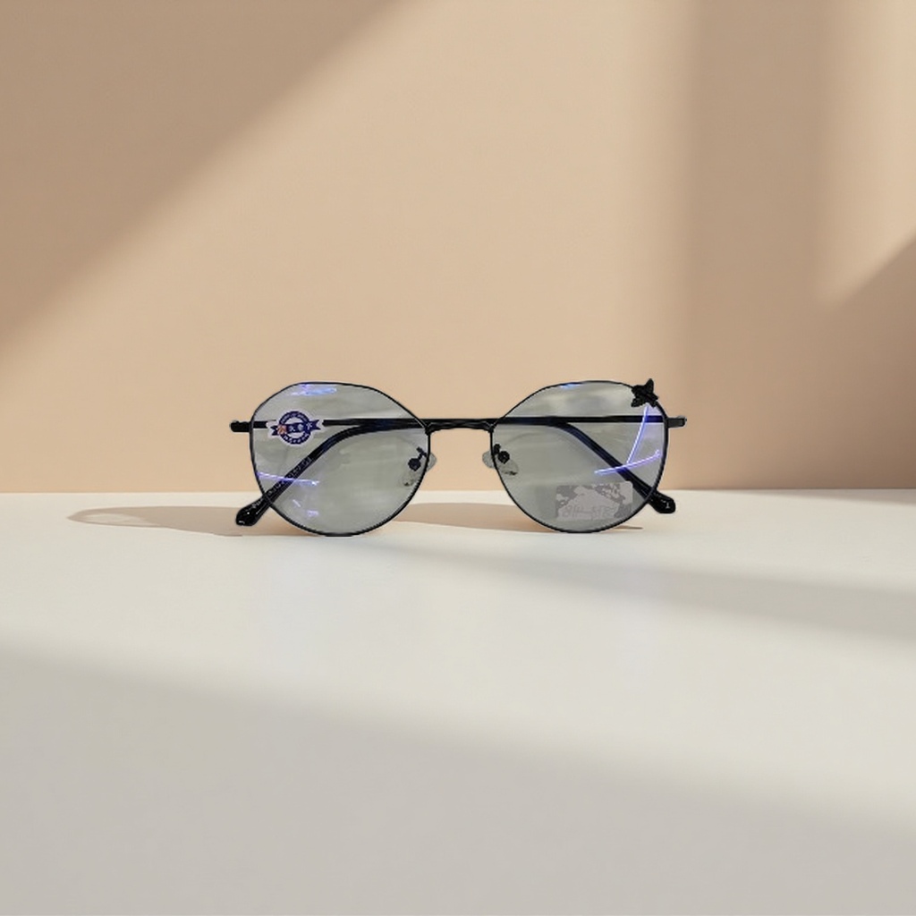 Gafas de marco negro moda luz anti-luz azul miopía marco details Picture