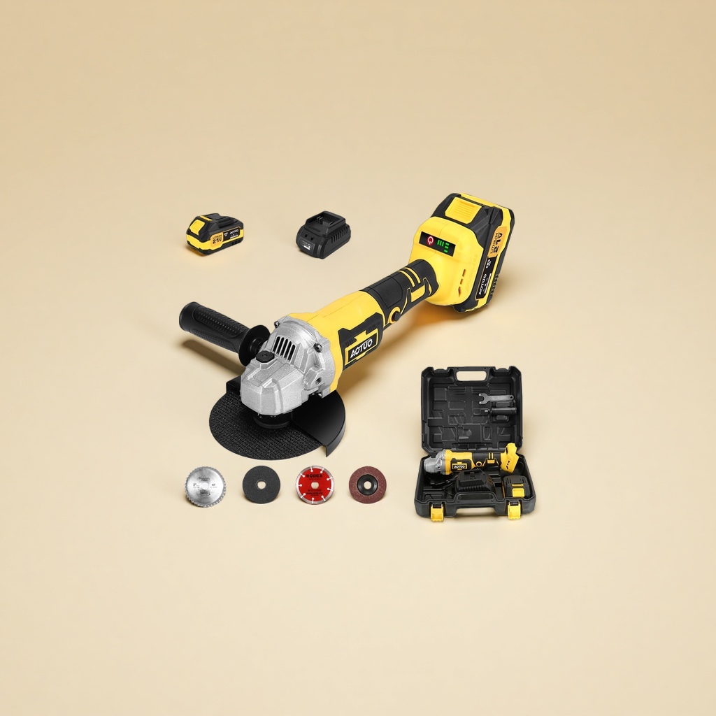 Professional-grade handheld Angle grinding machine parts for the main body of the yellow and black alternating Angle grinding machine Specification image