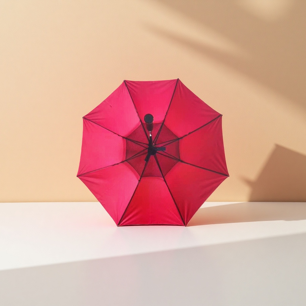 Red all-weather automatic umbrella, windproof, sun-proof and water-repellent portable folding umbrella Application Scenario