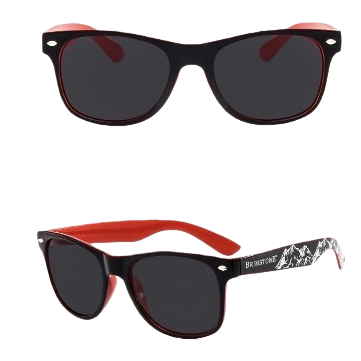 Marco negro gafas de sol rojo patas moda versátil polarizado gafas de sol unisex Item Picture