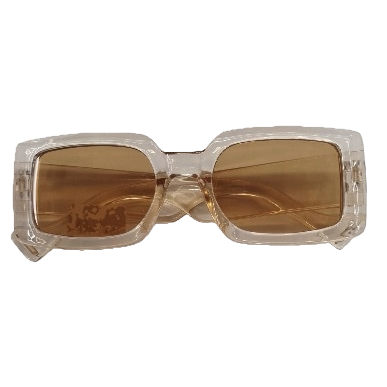 Transparent frame brown lens sunglasses, fashionable UV-resistant polarized sunglasses Item Picture