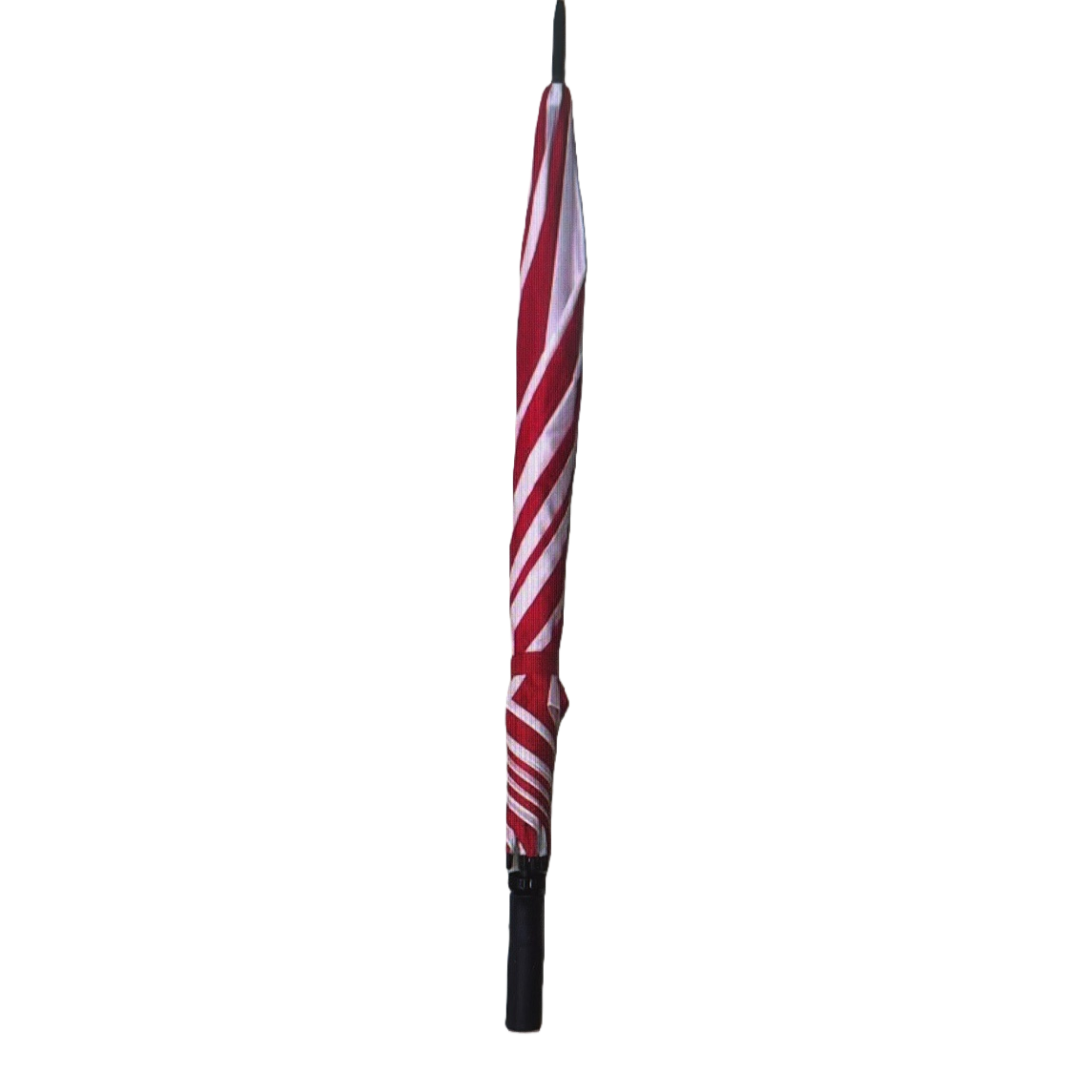 The red and white striped folding umbrella is waterproof, sun-proof, portable and suitable for both women and men Item Picture