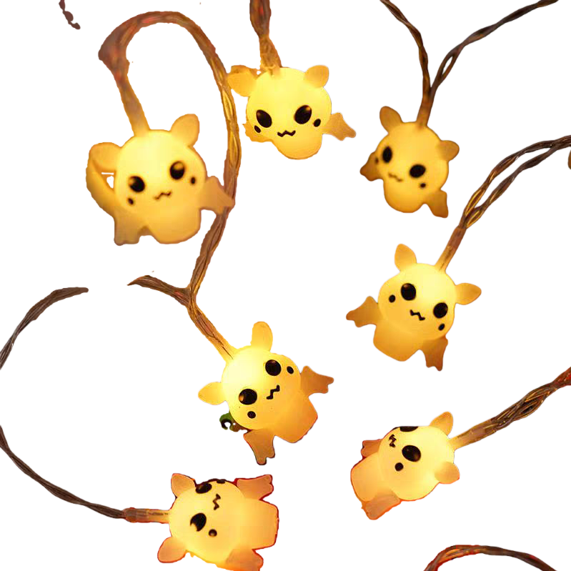 Luminous ghost-shaped light string, festival decoration atmosphere light, party home night light Item Picture