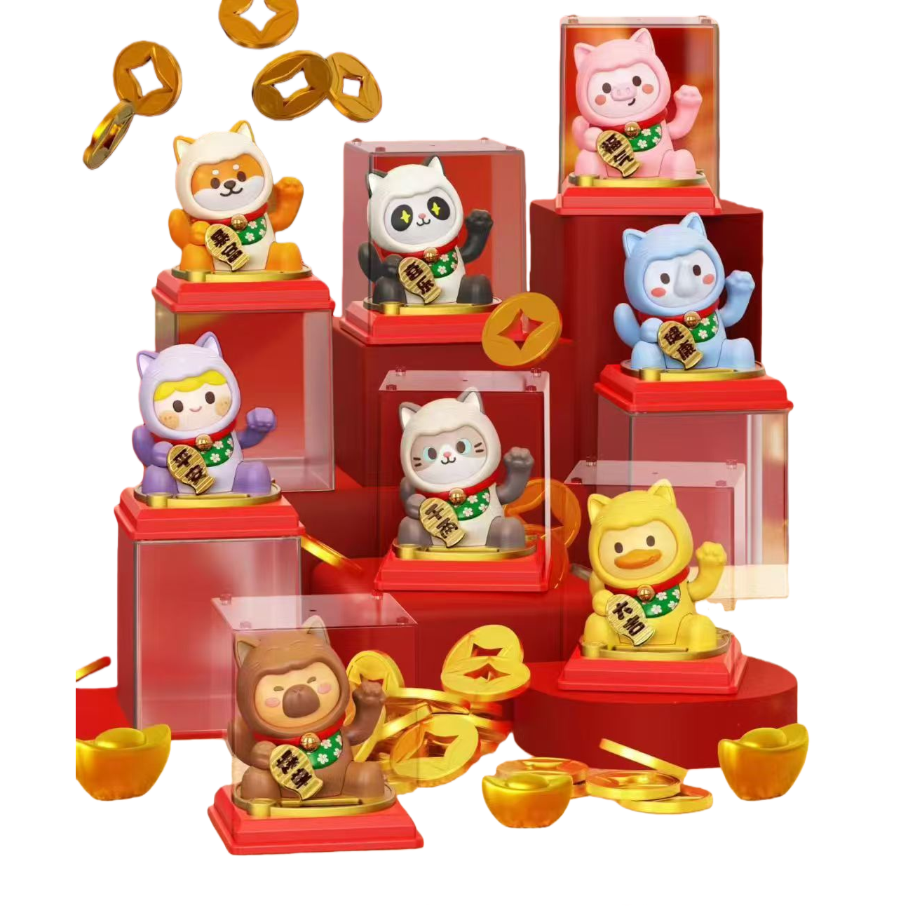 Colorful Maneki Neko toy main body decoration home decoration cute Maneki Neko cat Item Picture