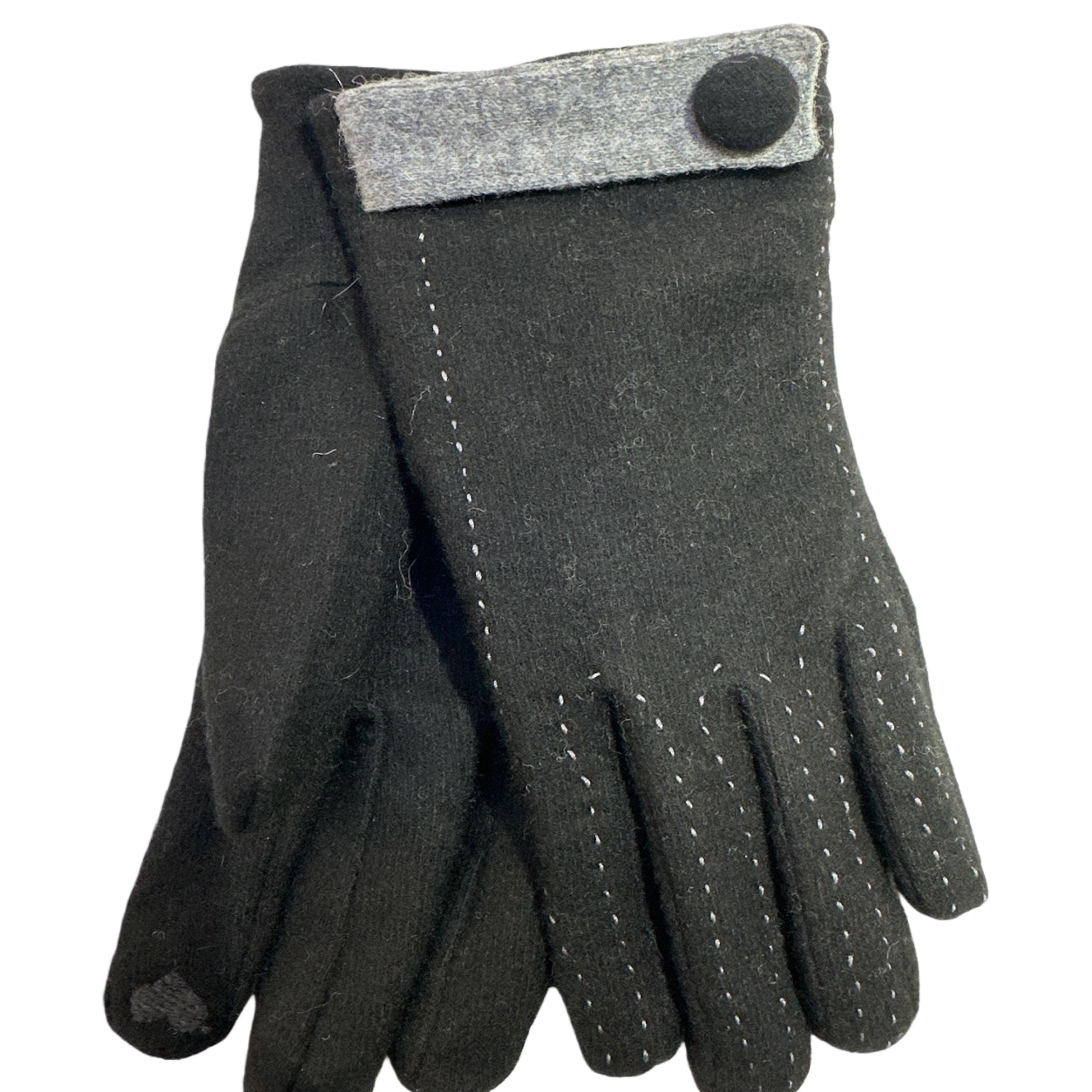 Black thickened warm gloves for both men and women, anti-slip and wear-resistant, suitable for outdoor cycling in autumn and winter Item Picture