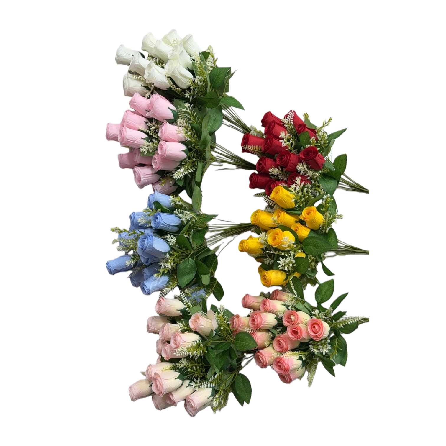 Colorful simulated rose bouquets, wedding decoration, home decoration, DIY handcrafted gifts Item Picture