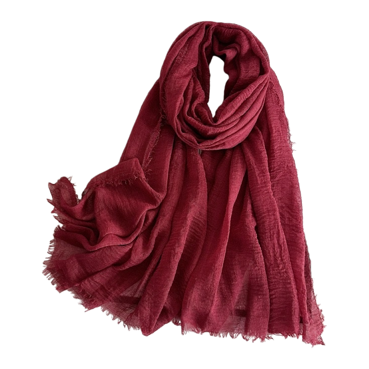 A wine red cashmere scarf is a warm, fashionable and versatile women's scarf for autumn and winter Item Picture