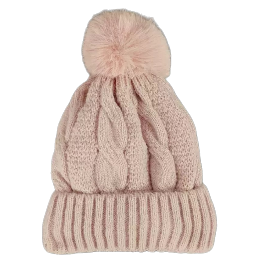 Pink woolen cap, warm knitted women's autumn and winter Korean-style versatile woolen ball hat Item Picture