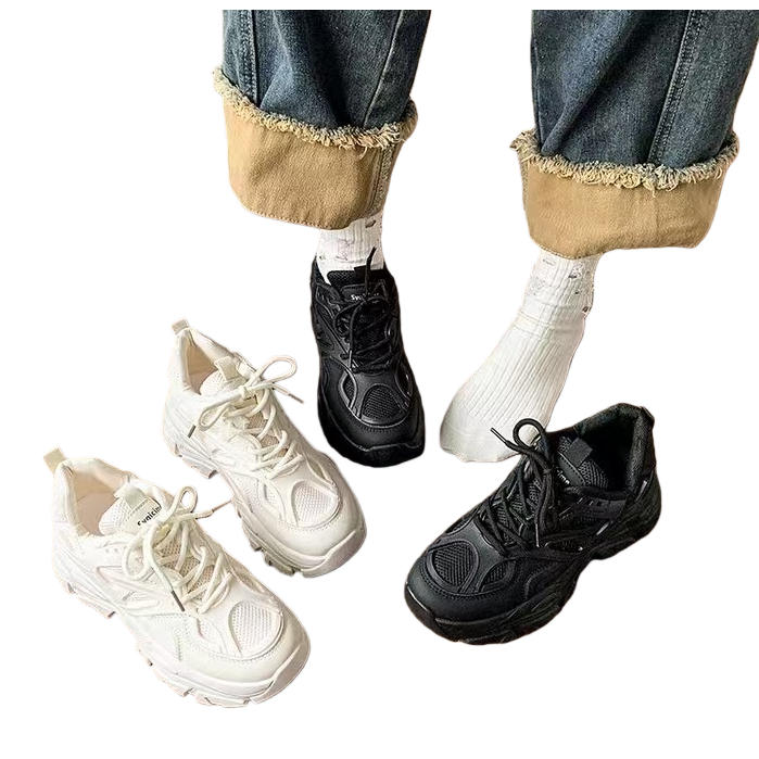 Black and white thick-soled dad shoes are fashionable, versatile and casual sports shoes Application Scenario
